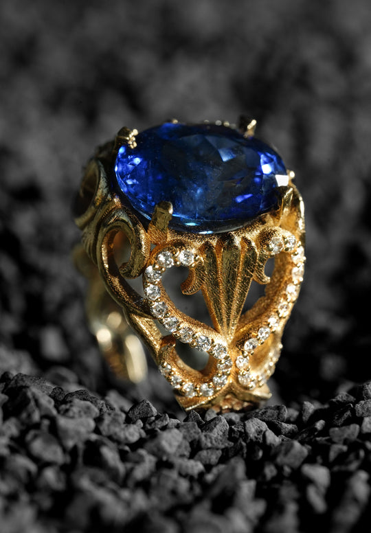 Azure Sapphire 14k Gold Ring