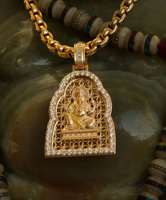 Ganesha 14k Amulet